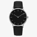 Schwarze Lederuhr - Kirchaire Uhren